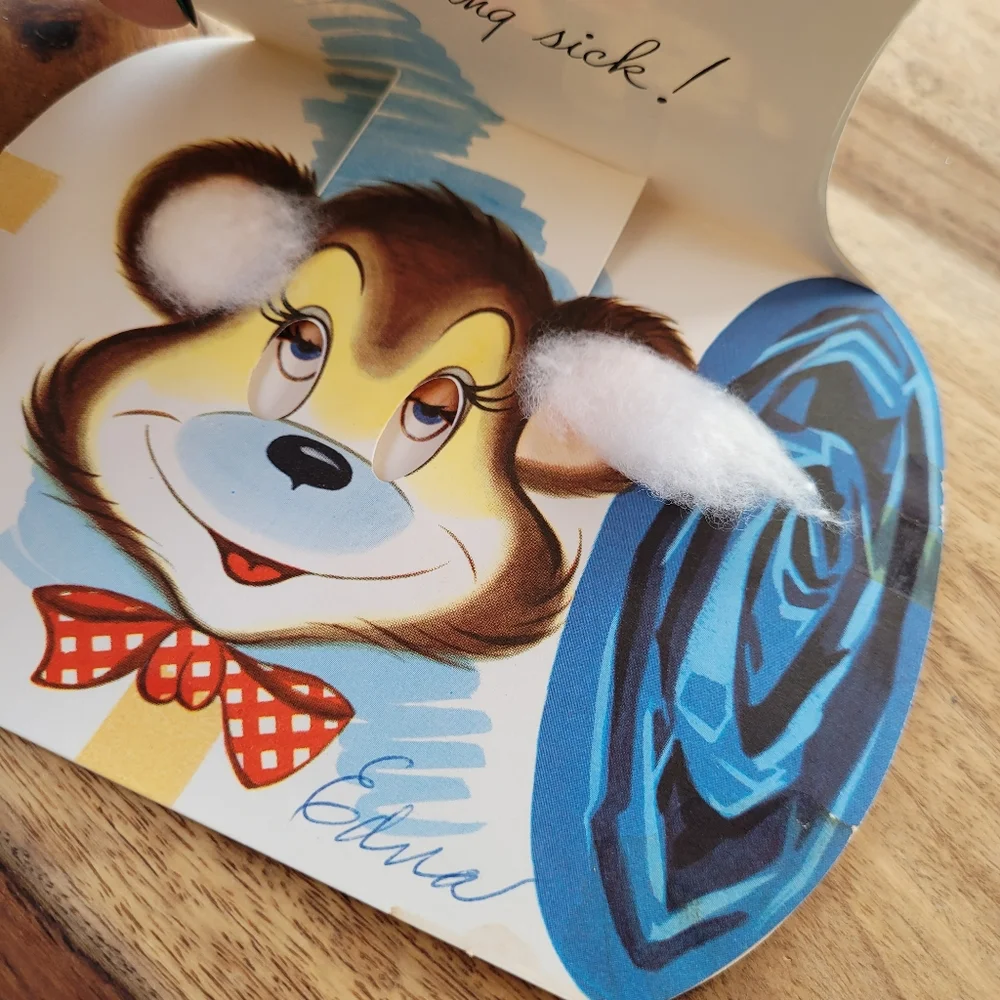 Vintage Get Well Soon greeting card